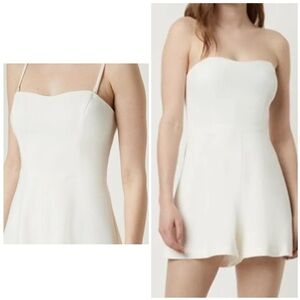 New French Connection Whisper Sweetheart Romper Strapless Removable Straps Sz 6